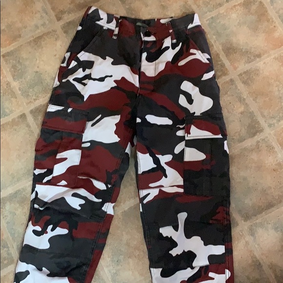 Red camo cargo pants - Picture 2 of 3